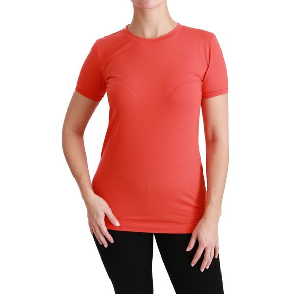 Dolce & Gabbana Short Sleeve Crew Neck TShirt Women Red Tops & T-Shirts - Picture 6 of 6